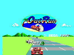 OutRun title screen for Sega Master System